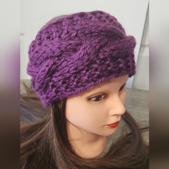 HANDMADE HEADBAND,EARWARMER ONE SIZE ADULT  NEW HANDCRAFTED - Picture 5 of 7